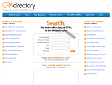 Tablet Screenshot of cpa-directory.com