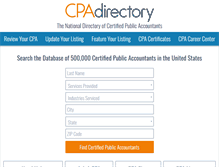 Tablet Screenshot of cpa-directory.org